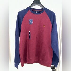 Men’s IZOD sweatshirt burgundy and navy size Large